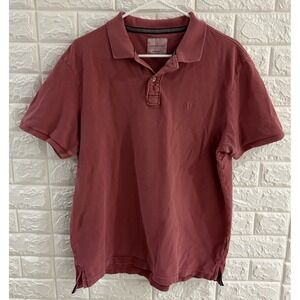 AMERICAN‎ EAGLE MENS POLO SHIRT SIZE LARGE FADED PINK SHORT SLEEVE SUPER SOFT